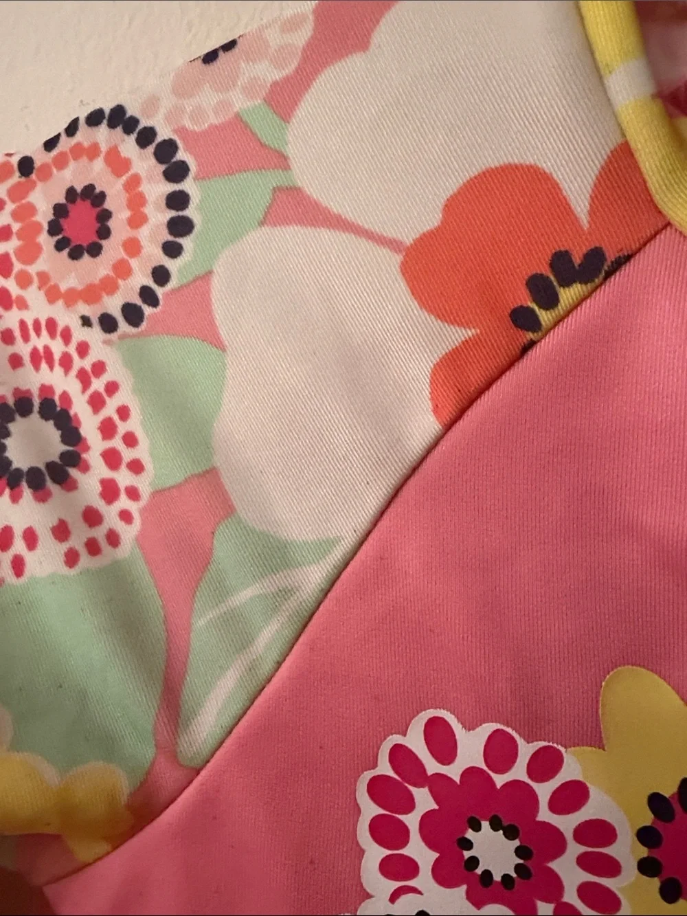 Gymboree Pink Floral Heart Rashguard with Multicolor Flower Sleeves 99